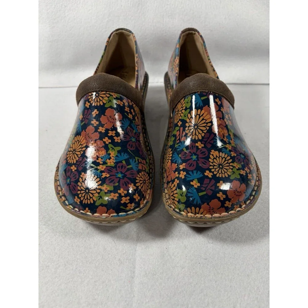 LILA SPA COMFORT-SUREGRIP BEAUTIFUL FLORAL Slip-On CLOGS Size9.5 Slip Resistant